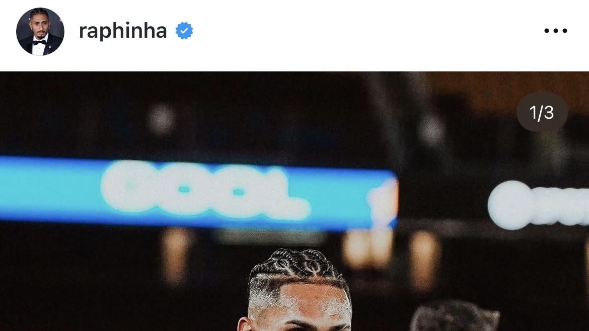 El mensaje de Raphinha en Instagram anunciando su regreso