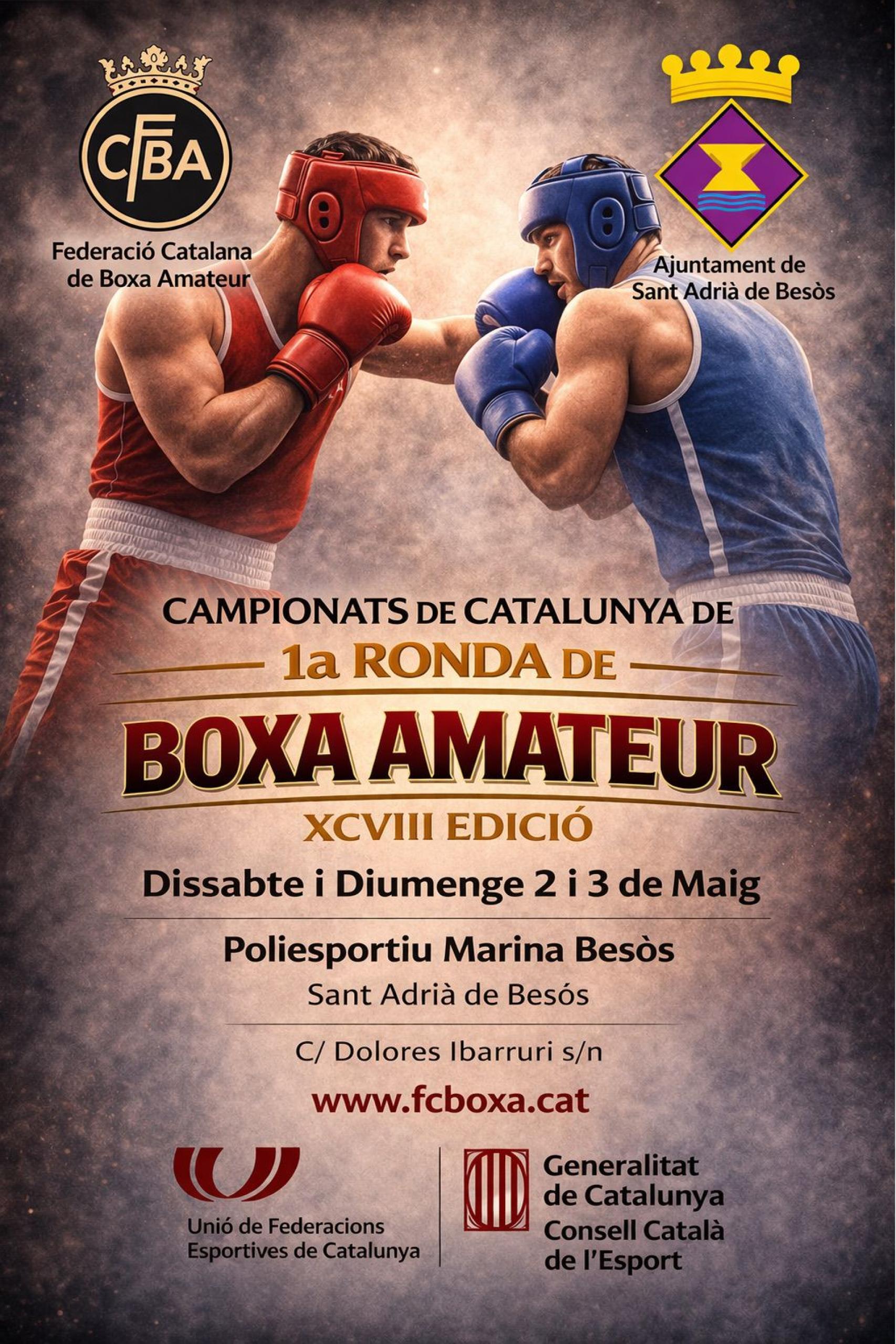 El cartell de la primera ronda del campionat català de boxa amateur