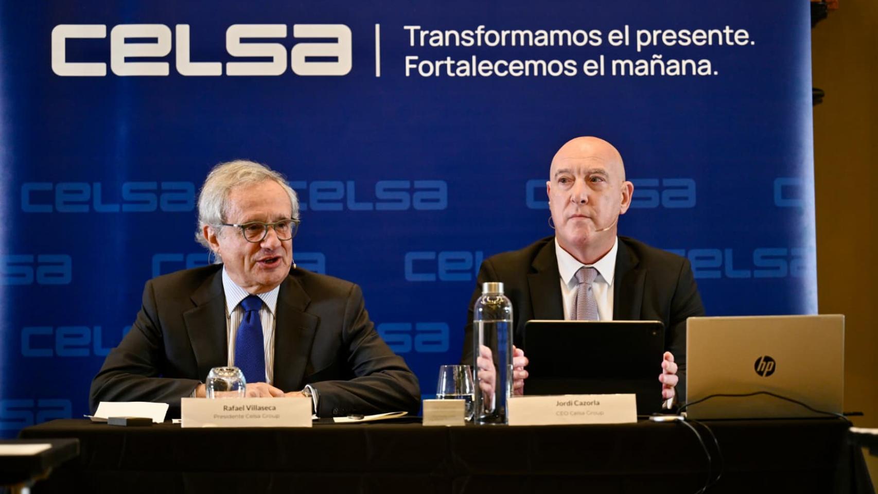 Rafael Villaseca y Jordi Cazorla en la presentación de Celsa
