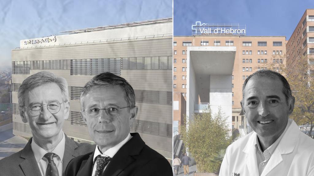 Los doctores Miquel Pons y Joan Comella, en SJD; y el doctor Albert Salazar, en VH