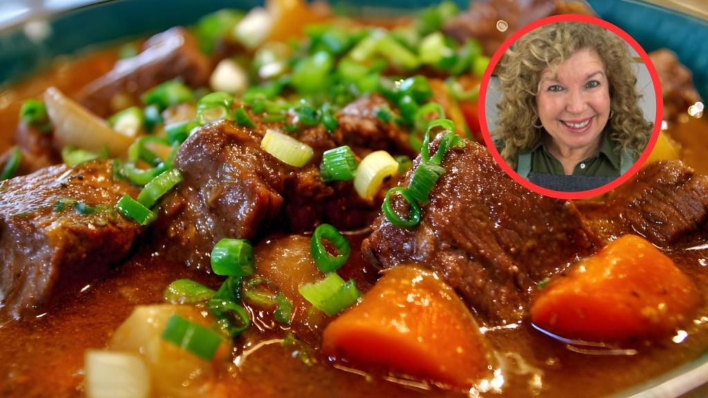 Carmen Butrón y plato guisado
