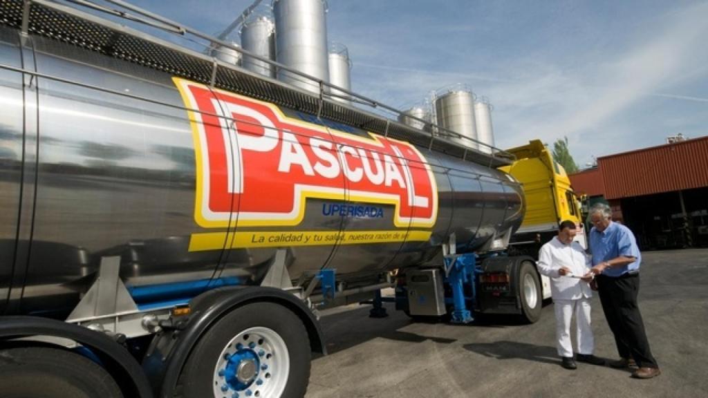 Un camión de Leche Pascual