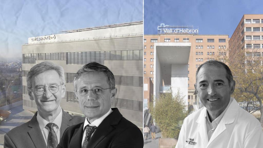 Los doctores Miquel Pons y Joan Comella, en SJD; y el doctor Albert Salazar, en VH