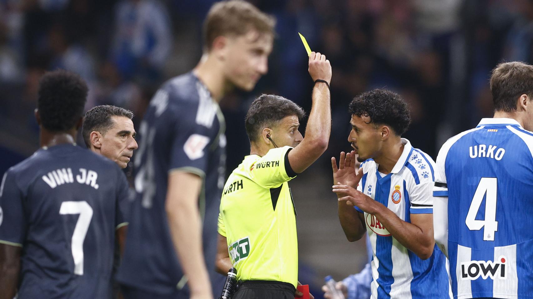 Gil Manzano rectifica la expulsión de Omar El Hilali en el Espanyol-Real Madrid