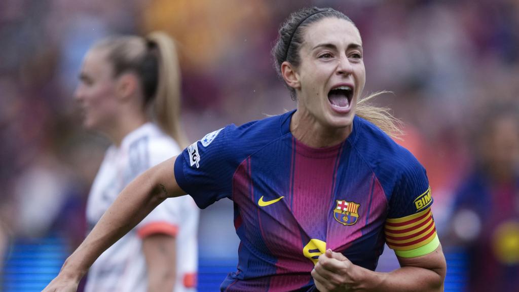 Alexia Putellas celebra un gol en el Barça Femenino-Bayern de Múnich de la Champions League