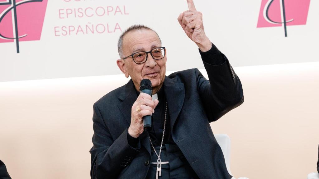 El arzobispo de Barcelona, el cardenal Juan José Omella, en la sede de la Conferencia Episcopal Española