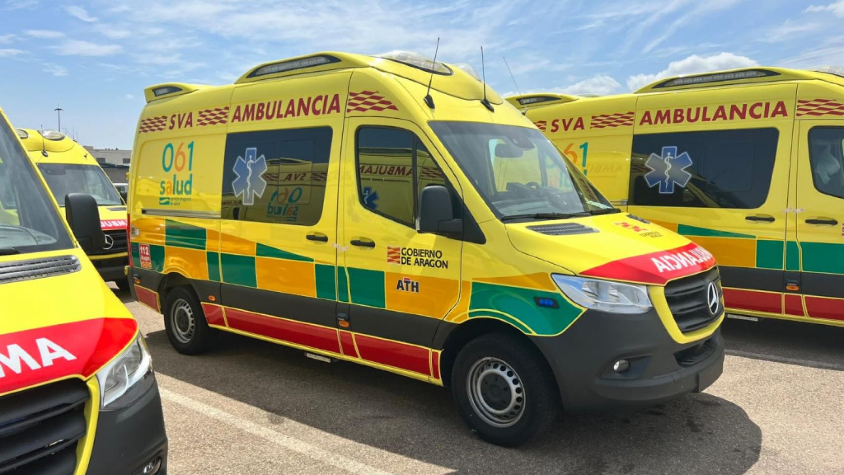 Imagen de un vehículo de transporte sanitario de Ambulancias Tenorio en Aragón