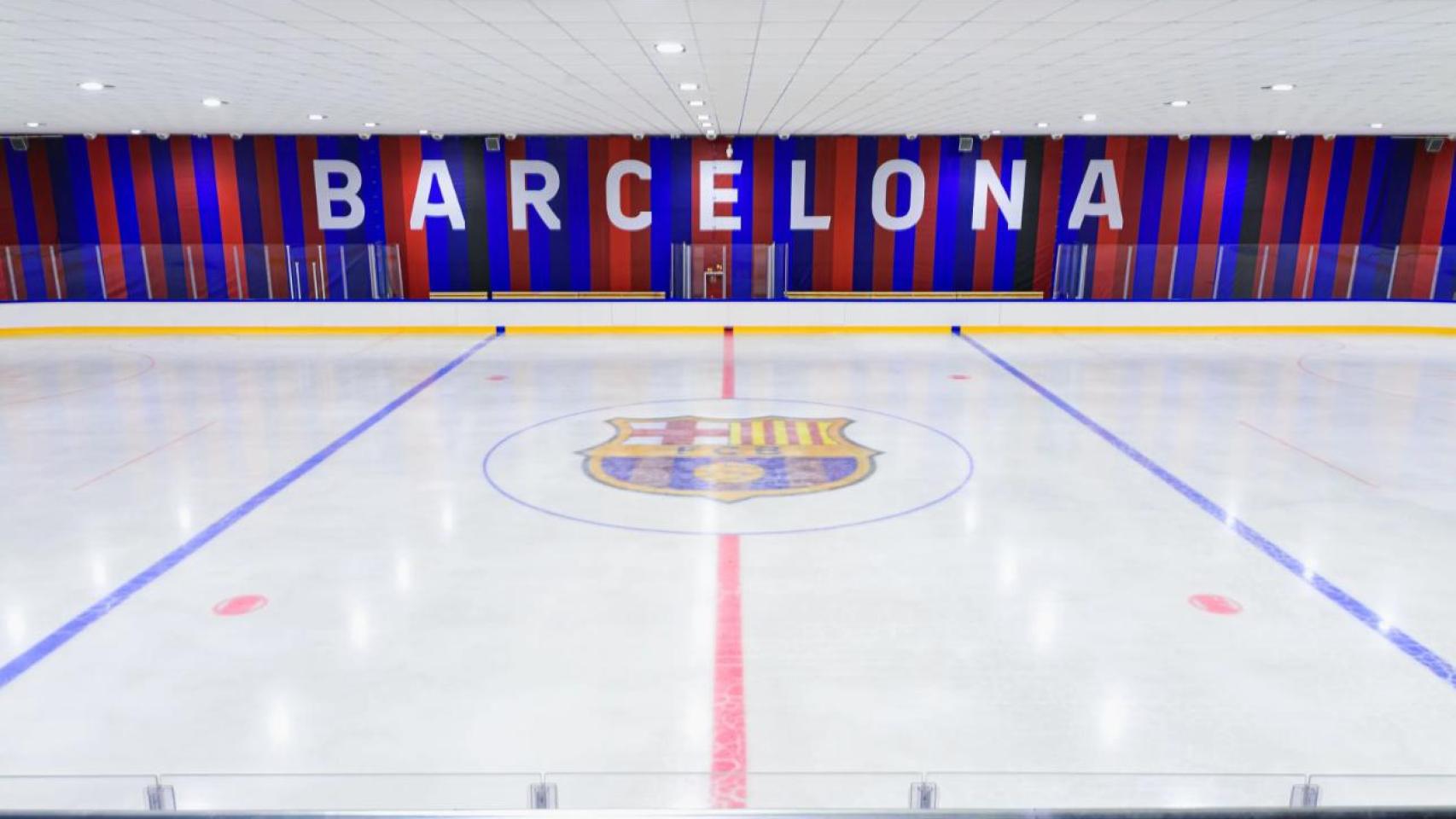 La nueva pista de hielo del Barça