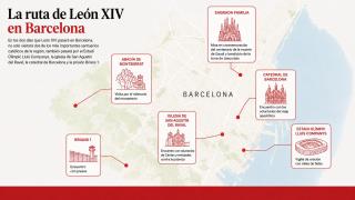 Mapa de la visita del Papa a Barcelona