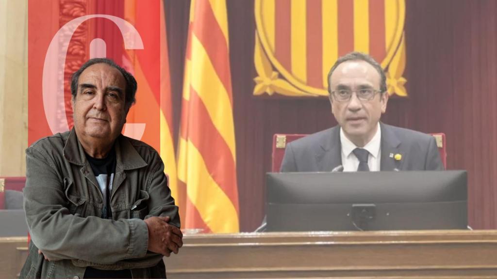 Ramón de España y el presidente del Parlament, Josep Rull