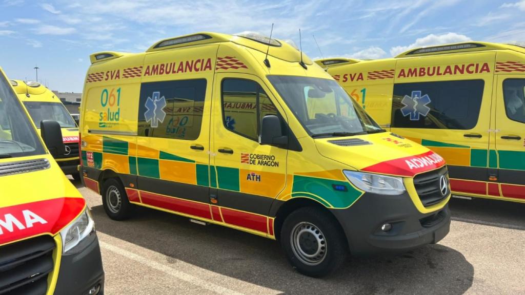 Imagen de un vehículo de transporte sanitario de Ambulancias Tenorio en Aragón