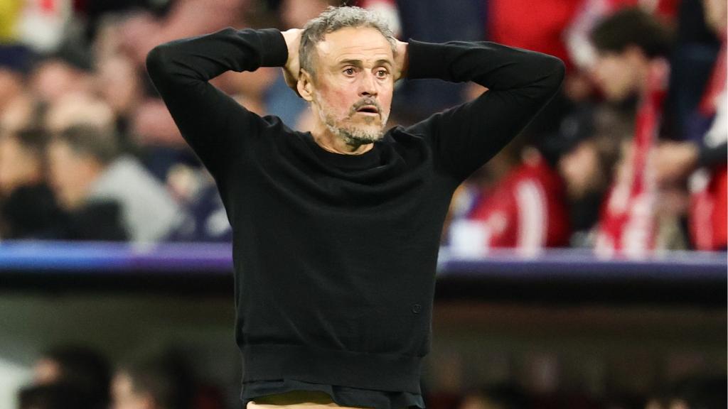 Luis Enrique se lamenta en el Bayern de Múnich-PSG de la Champions League