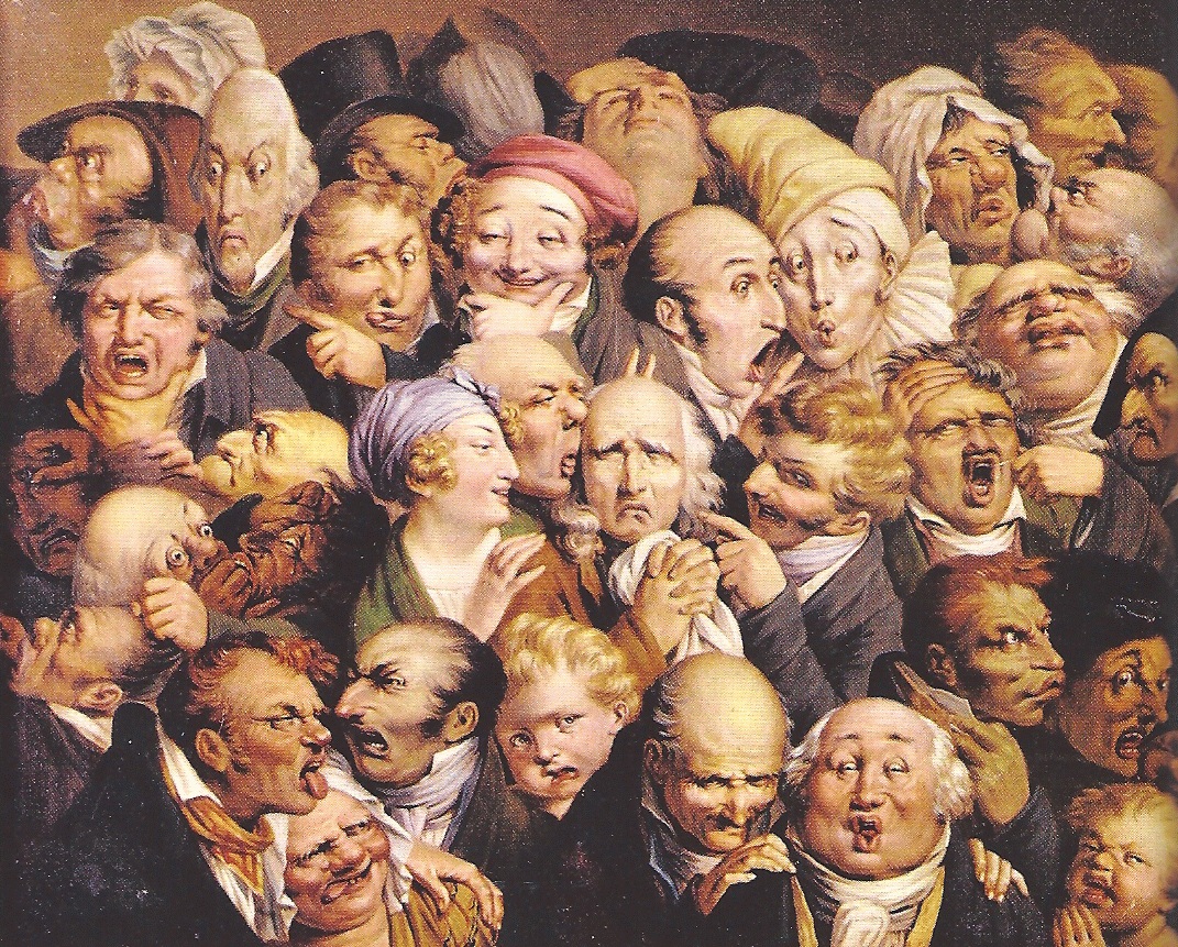 Fragmento de la obra de Léopold Boilly ‘Reunión de treinta y cinco cabezas de expresión’ (1825).