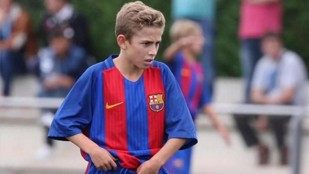 Fermín López, a los 13 años