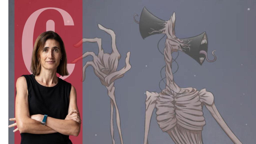 Andrea Rodés y una imagen de Siren Head