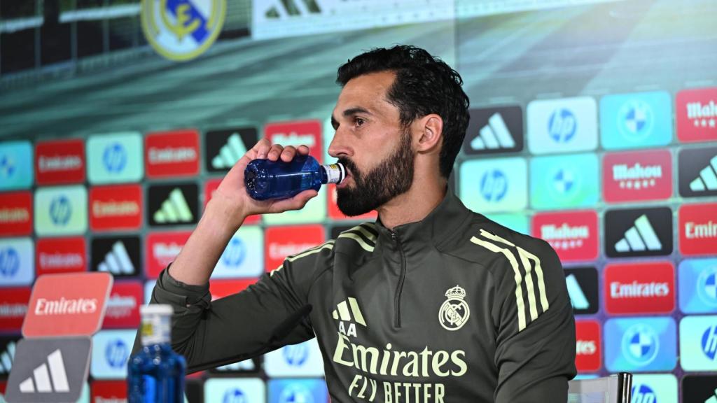 Álvaro Arbeloa, en la rueda de prensa previa al Barça-Real Madrid