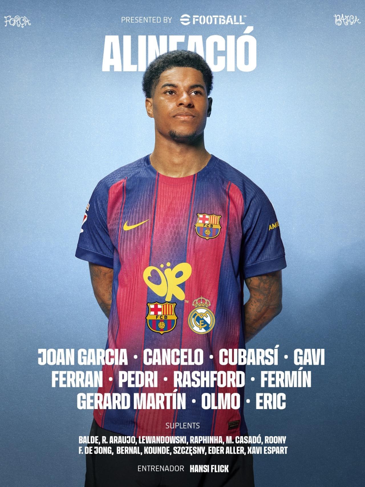 L'onze del Barça pel clàssic contra el Reial Madrid