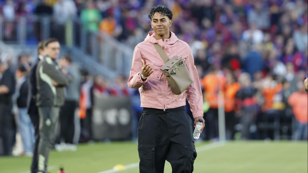 Lamine Yamal abans del clàssic contra el Reial Madrid a l'Spotify Camp Nou