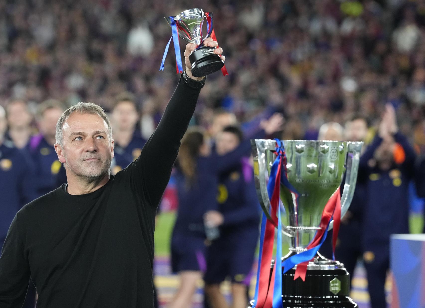 Hansi Flick celebra el títol de la Lliga 2025-26