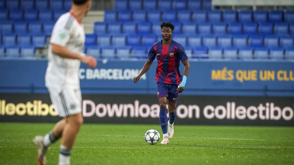Hafiz Gariba, en el partido entre el juvenil A y el Eintracht