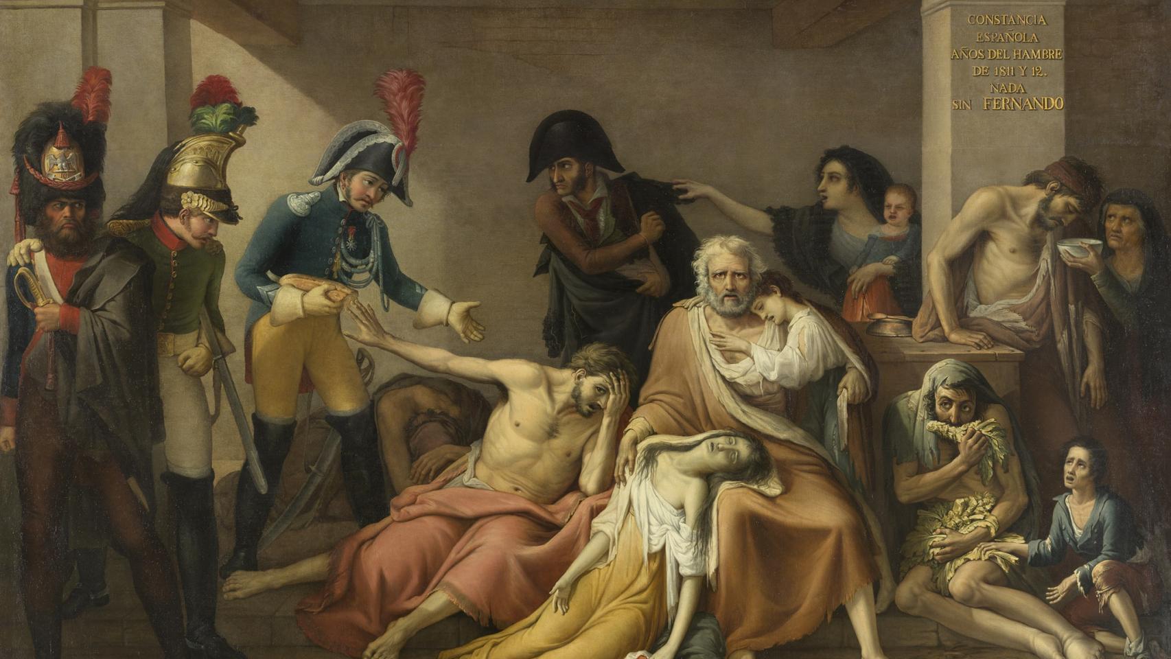 El óleo de José Aparicio ‘El año del hambre de Madrid’ (1818), hoy en depósito en el Museo de Historia de Madrid. 