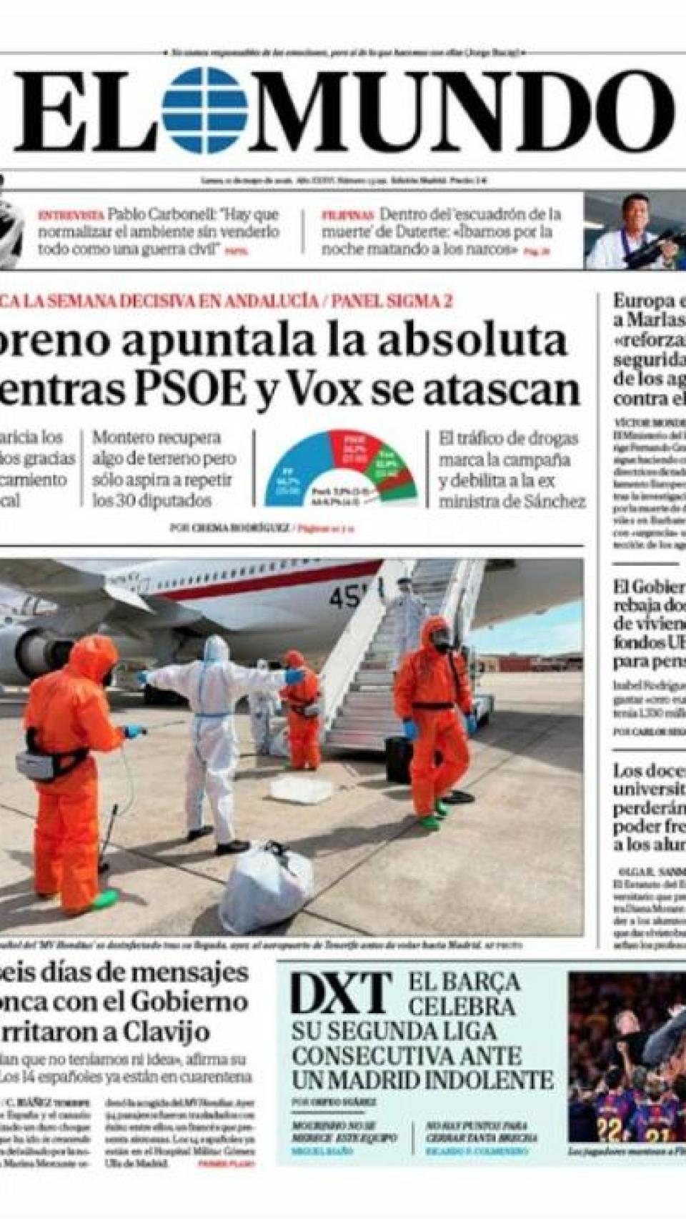 Portada El Mundo 11 de mayo
