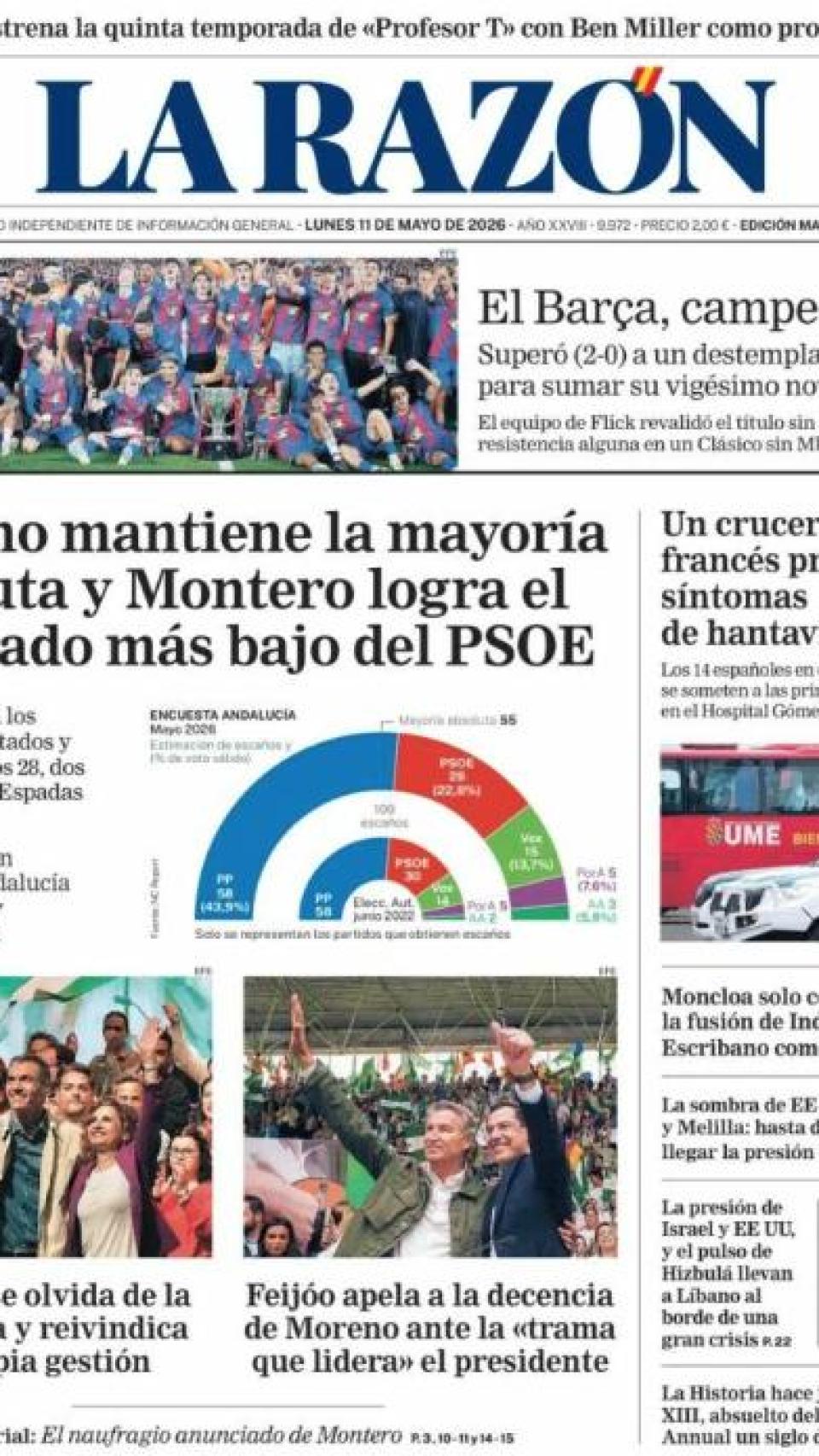 Portada La Razón 11 de mayo