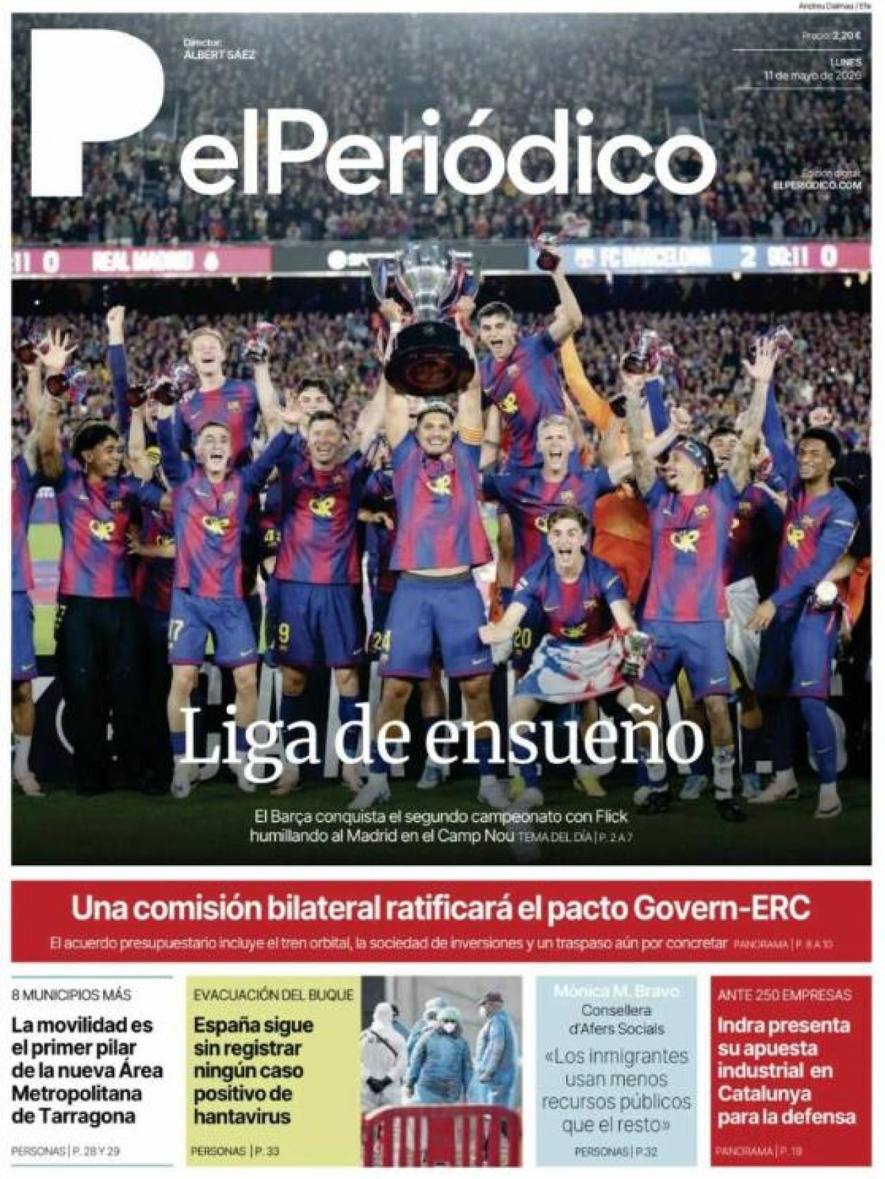Portada El Periódico 11 de maig