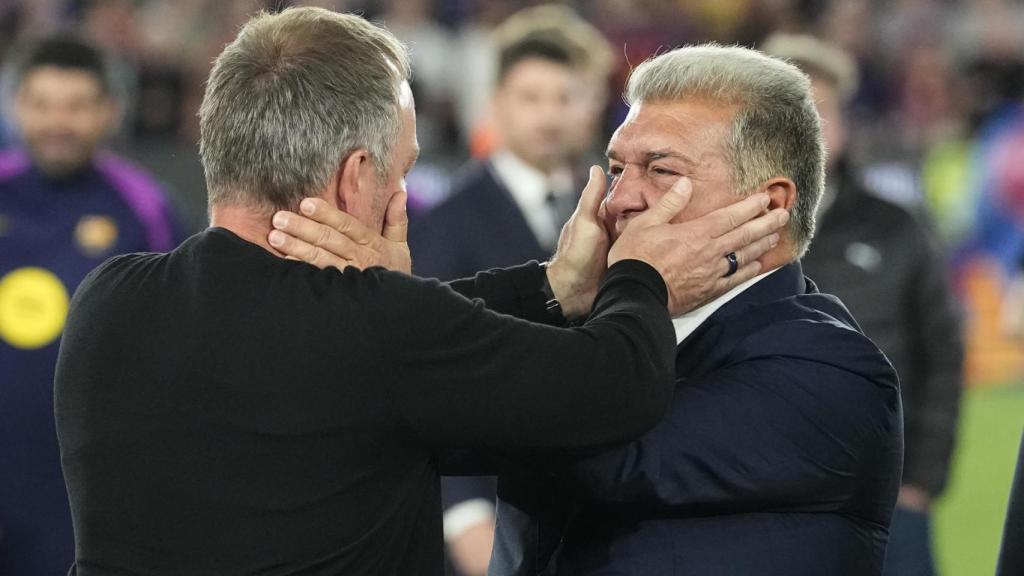 Hansi Flick y Laporta