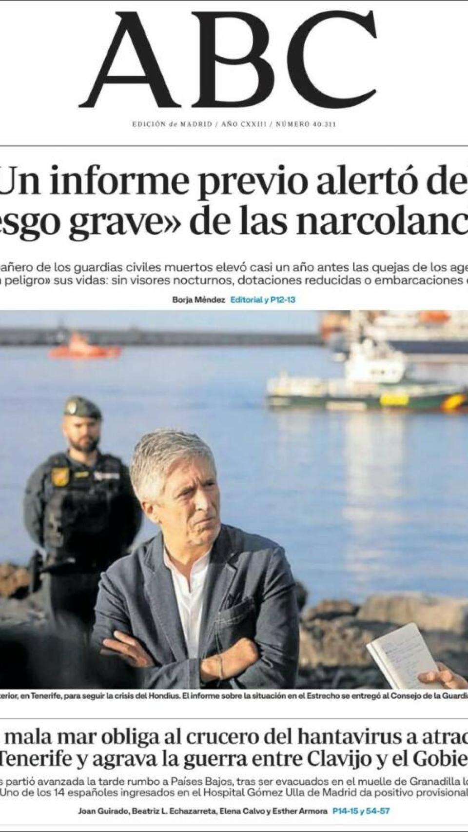 Portada 'Abc' el 12 de maig