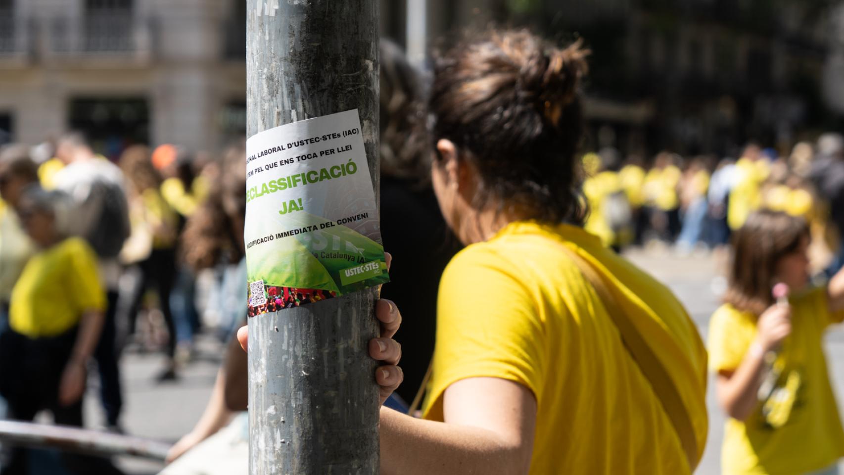 Manifestación profesores Via Laietana