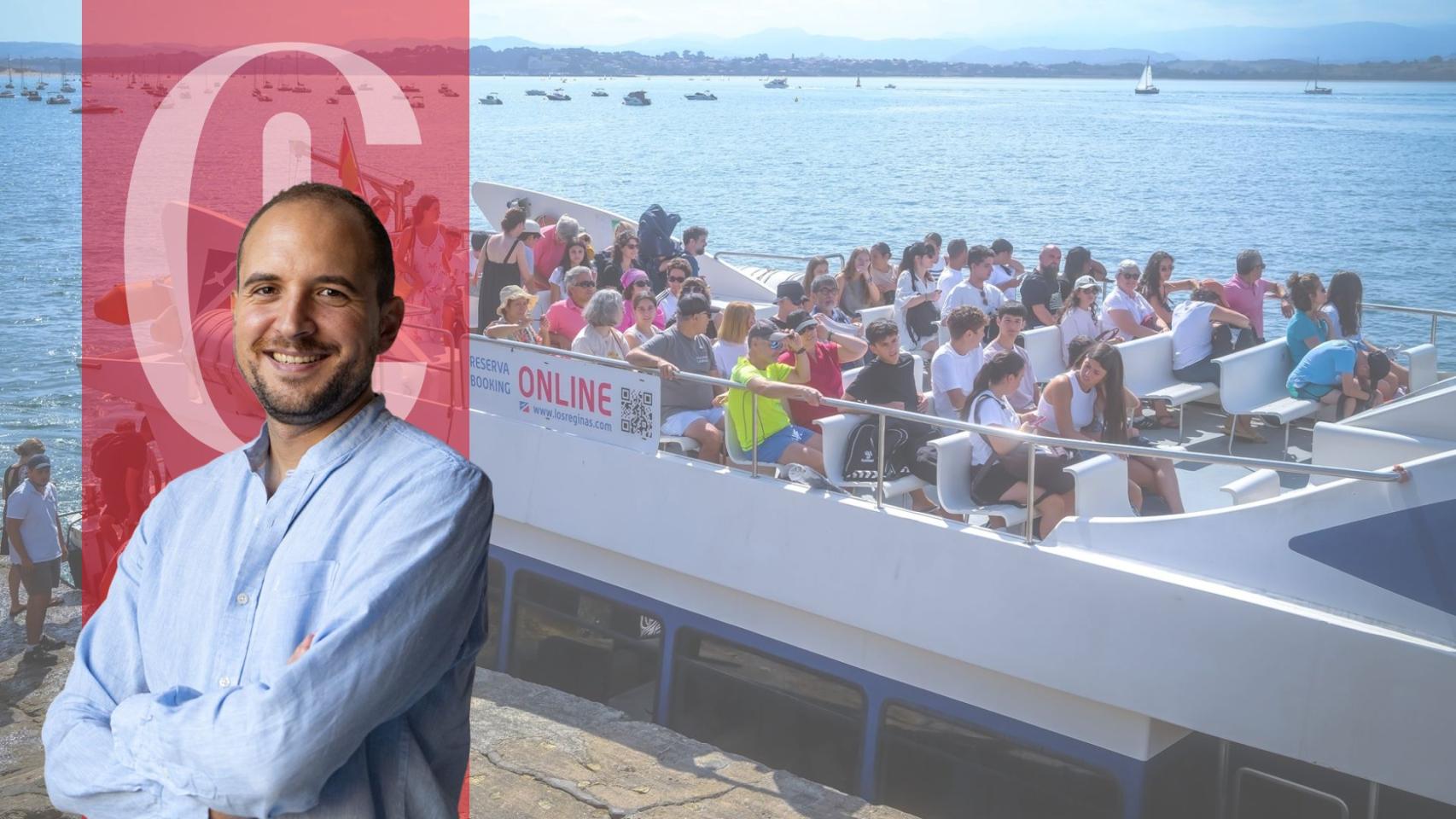Gerard Mateo y una embarcación de recreo