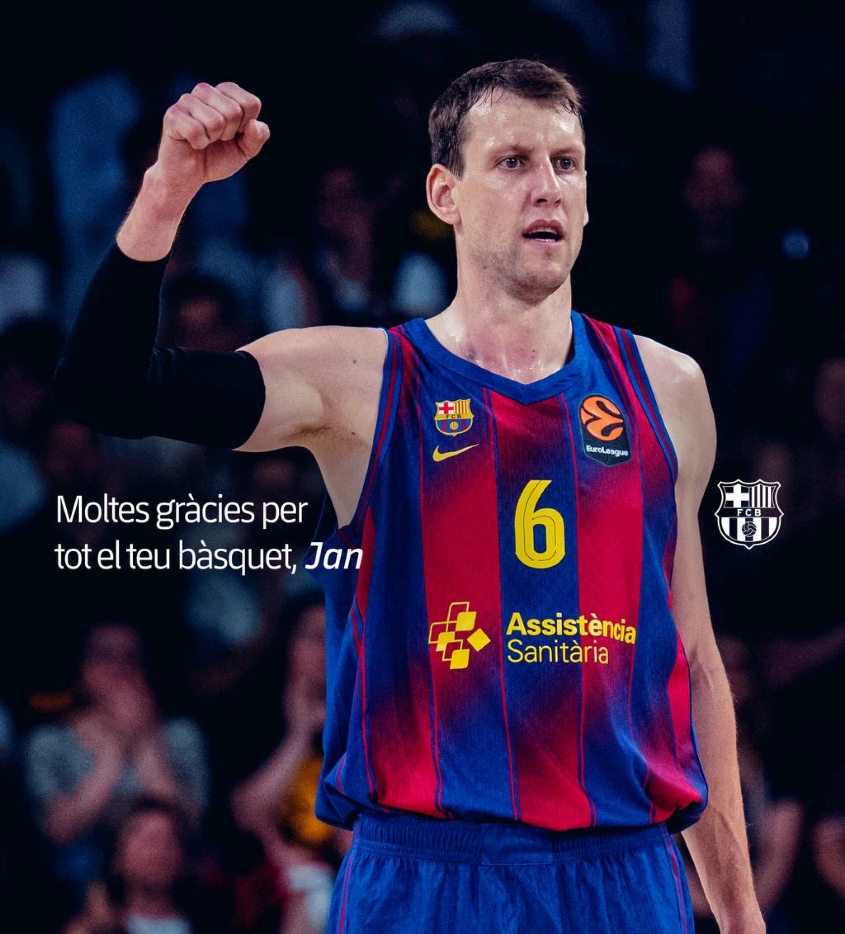 El Barça anuncia la retirada de Jan Vesely a final de temporada