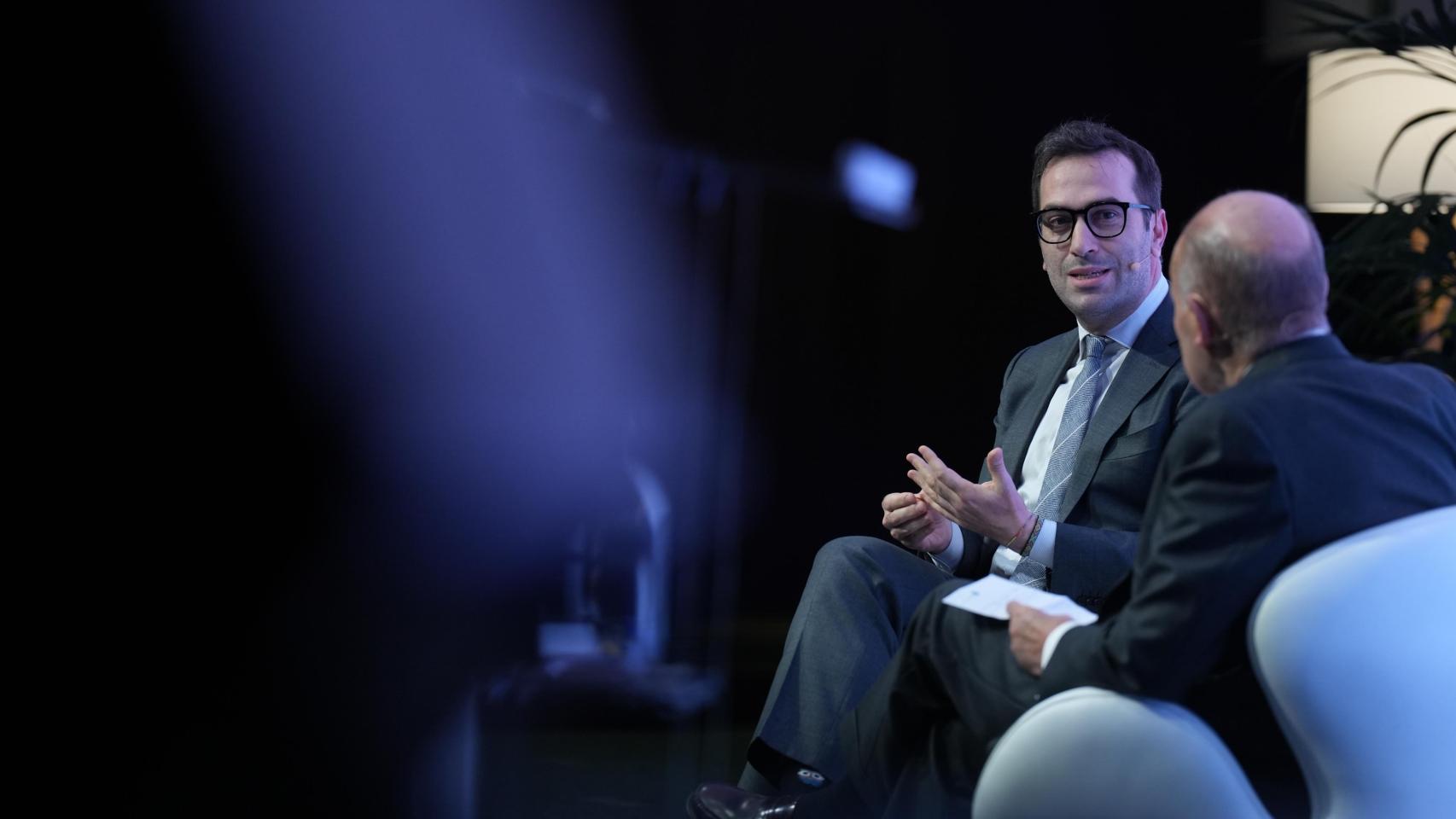 El vicepresidente primero del Gobierno y ministro de Economía, Carlos Cuerpo, durante la conferencia ‘Presente y futuro de la economía española'