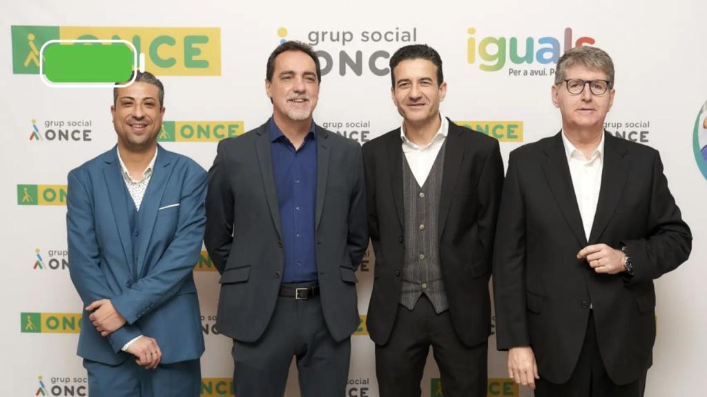 Enric Botí, delegado territorial de ONCE en Catalunya, en un acto corporativo