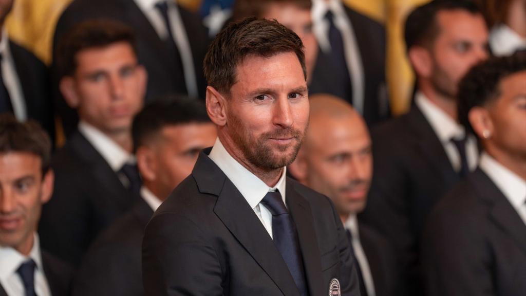 Leo Messi, en la reciente visita del Inter Miami a la Casa Blanca / EP