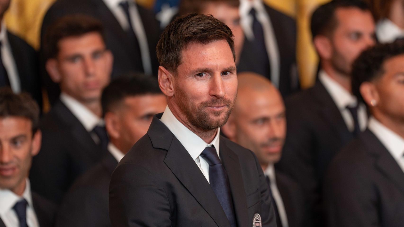 Leo Messi, en la reciente visita del Inter Miami a la Casa Blanca / EP