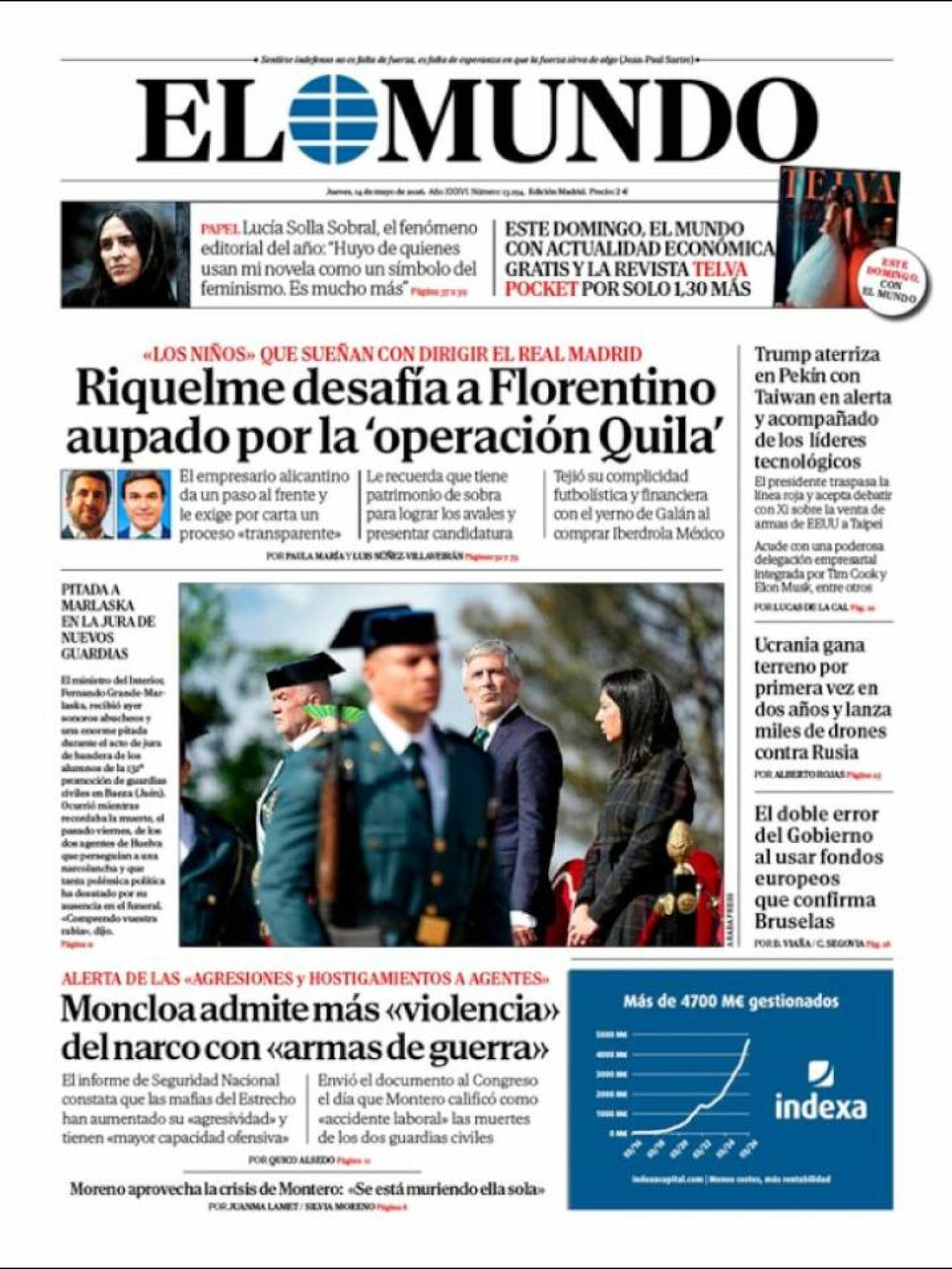 Portada d''El Mundo' el 14 de maig