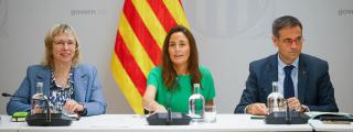 La consellera de Educación y Formación Profesional, Esther Niubó, se reúne con los sindicatos en la Mesa Sectorial de Educación, a 14 de mayo de 2026, en Barcelona
