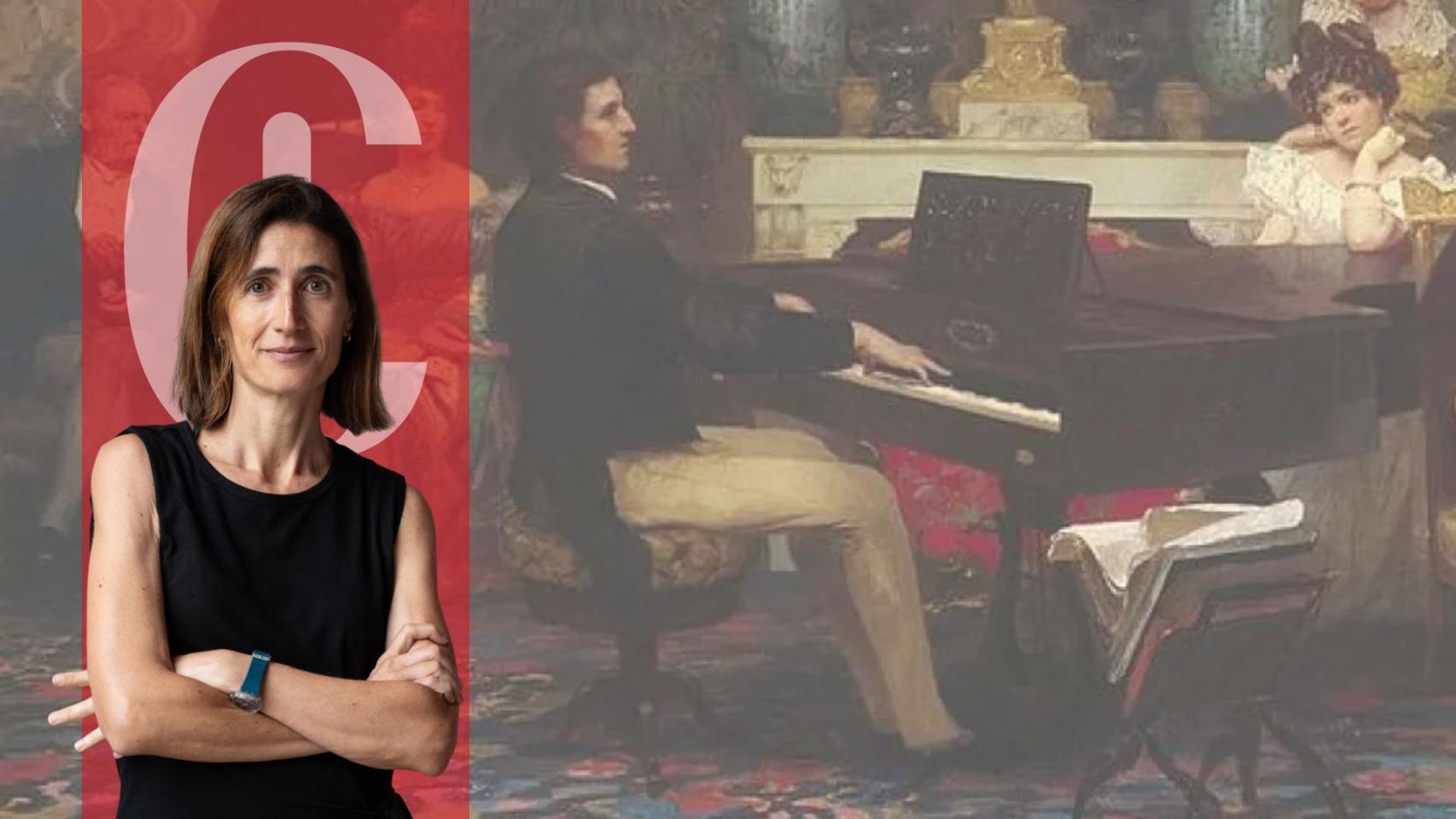 Andrea Rodés y un retrato de Chopin tocando sus piezas ante la familia Radziwiłłs (1829)