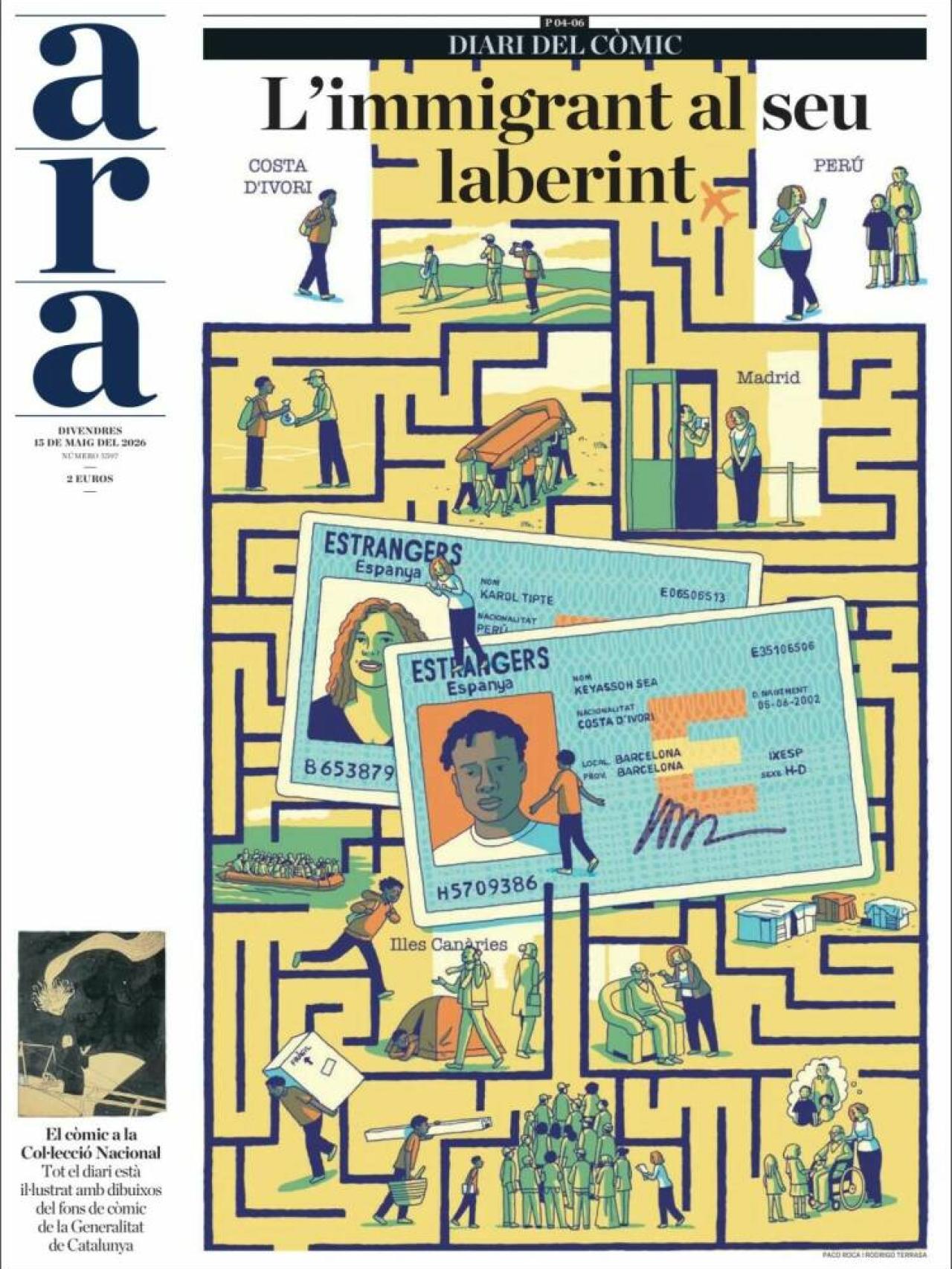 Portada d'Ara el 15 de maig