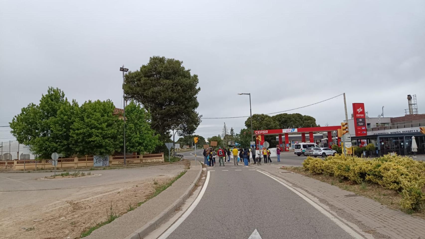 Corte de carretera N-240