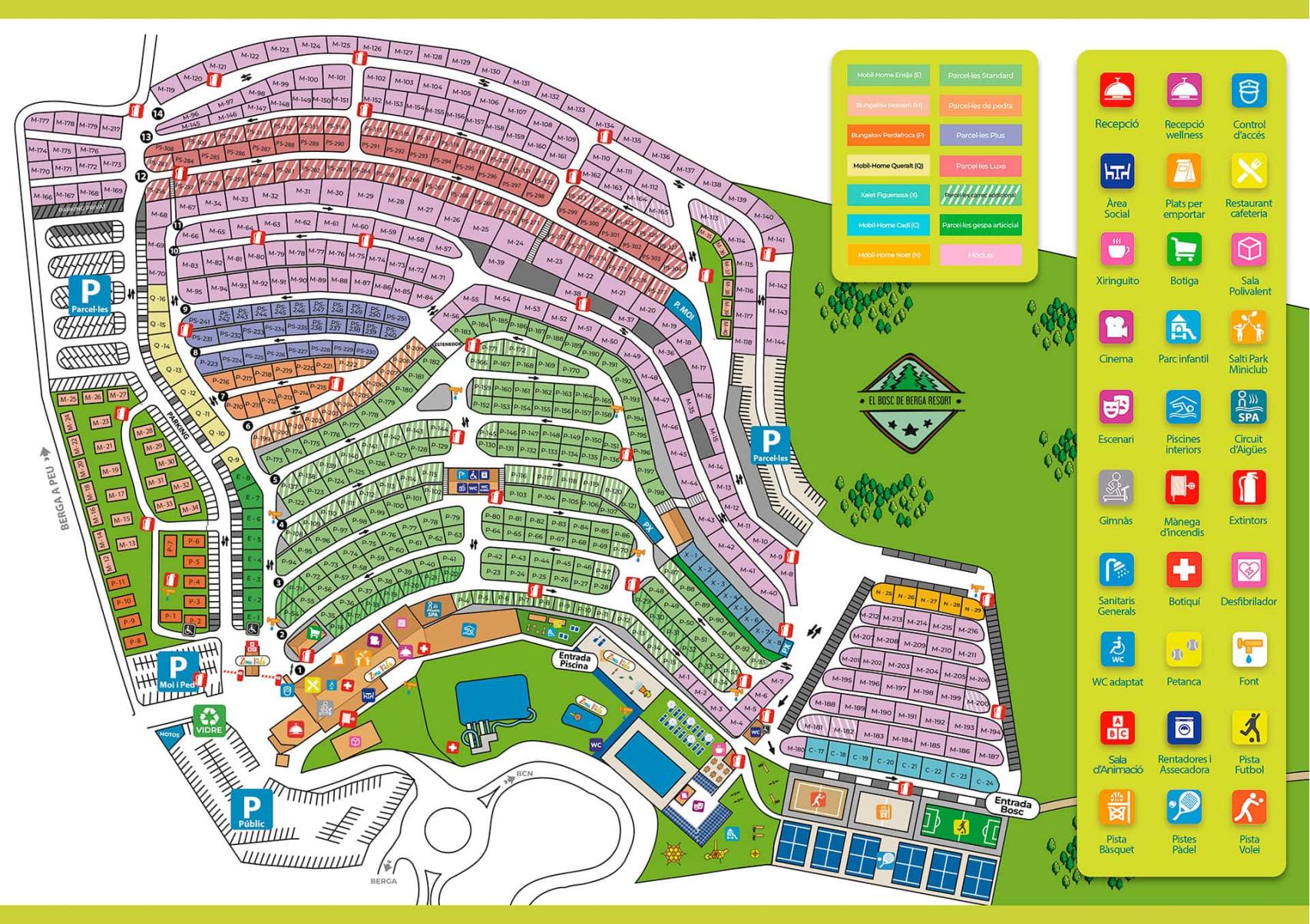 El mapa de Berga Resort