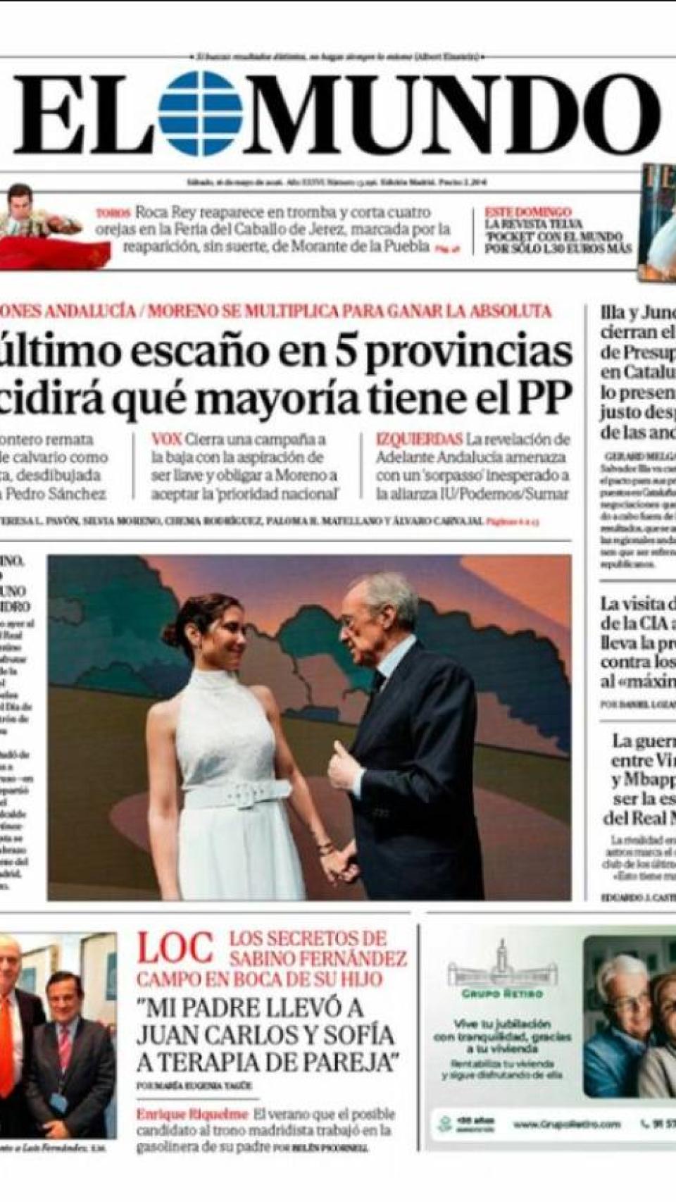 Portada de El Mundo