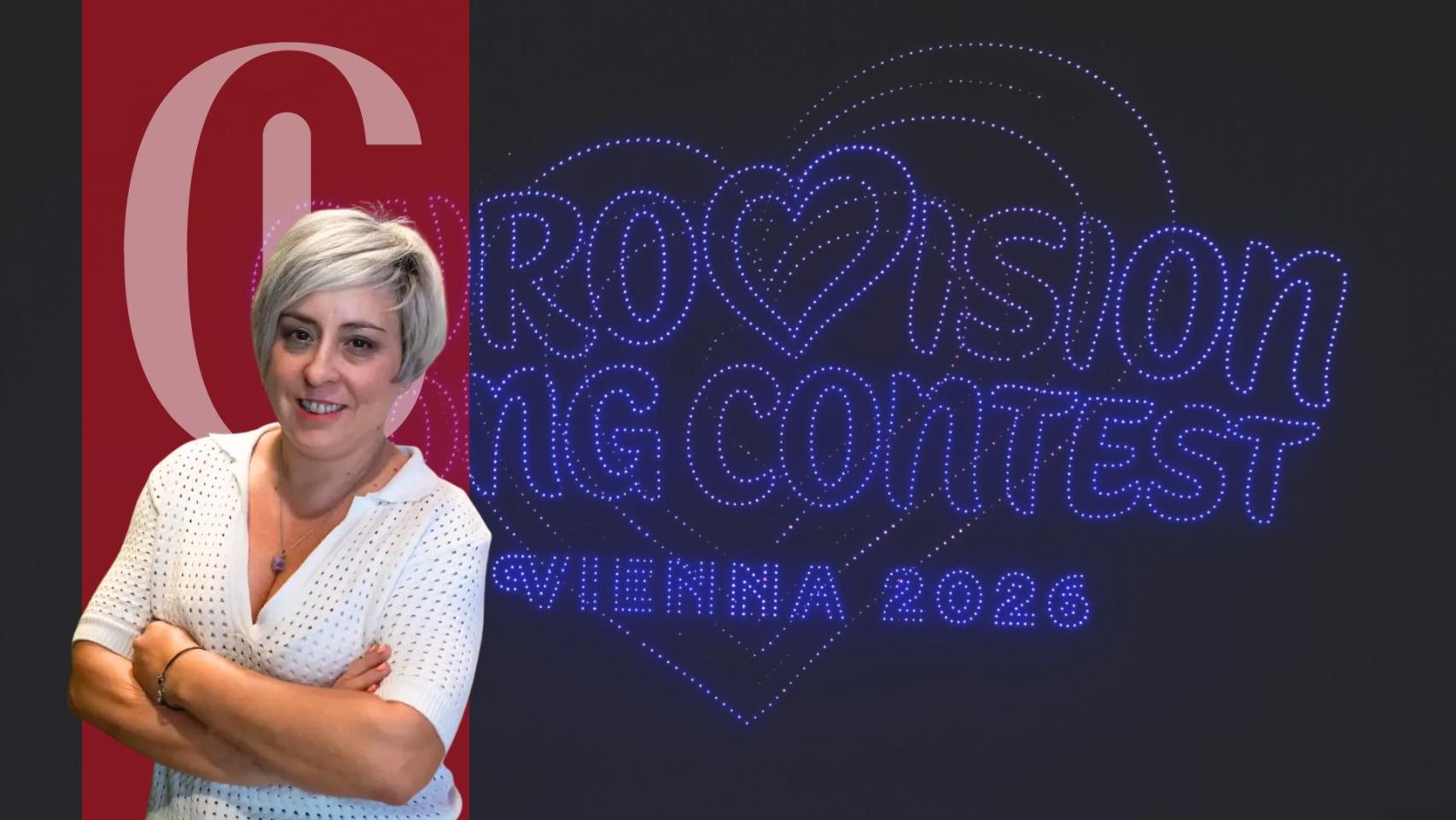 Fotomontaje del logo de Eurovision Vienna 2026