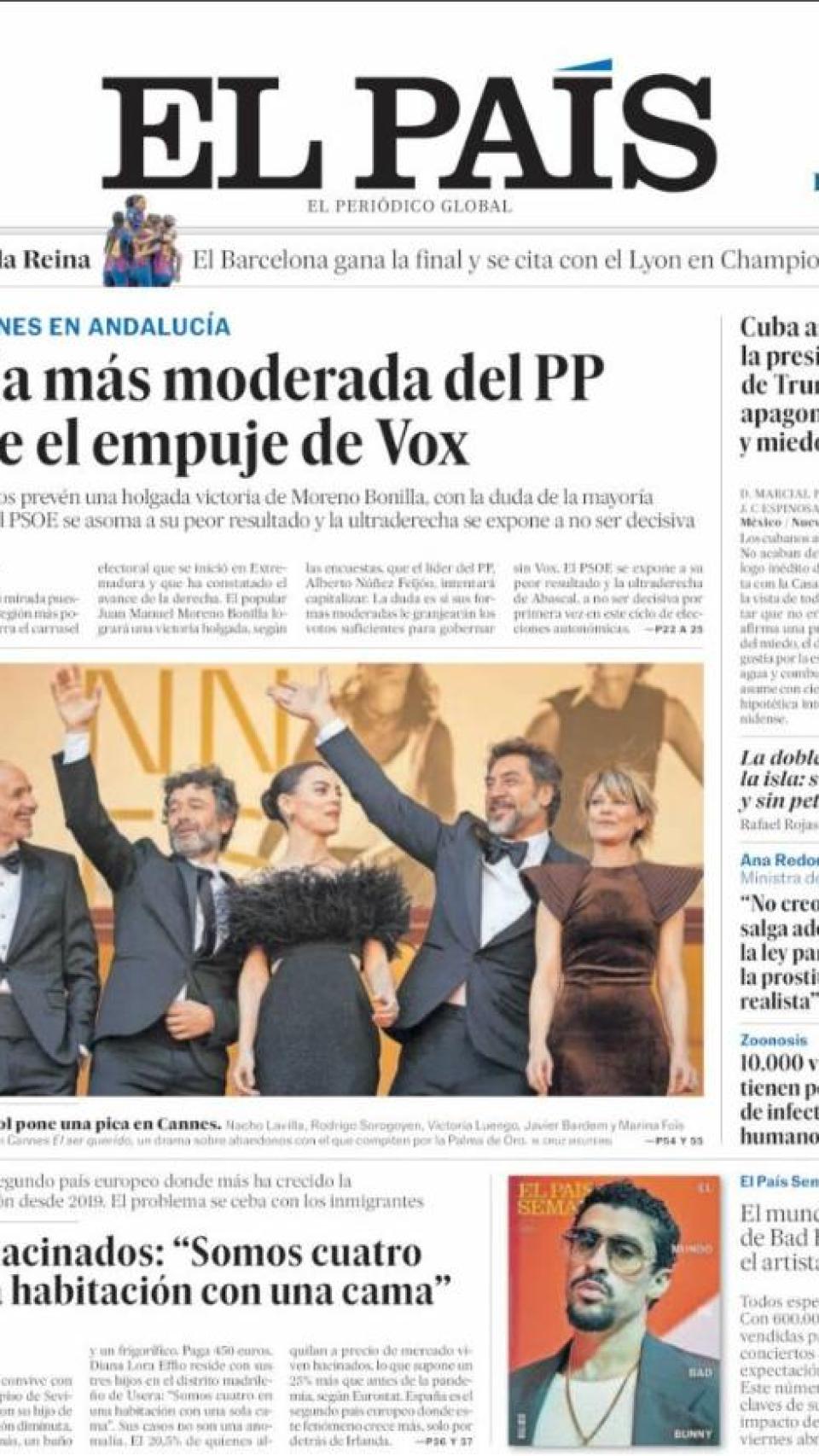 Portada de El País