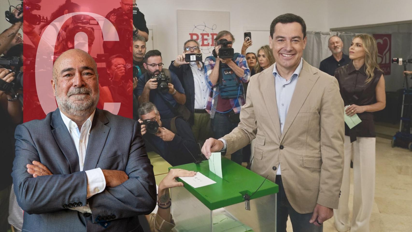 Fotomontaje de Juanma Moreno (PP)