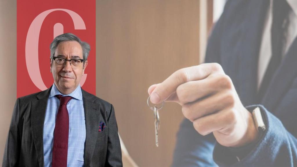 Vicente García Hinojal y una entrega de llaves