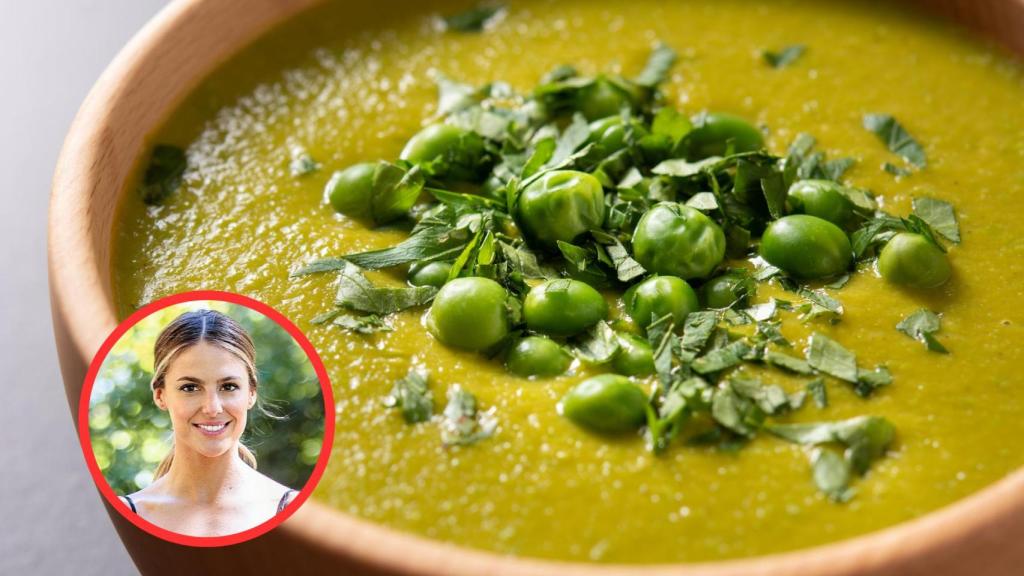 Marta Verona y crema de guisantes