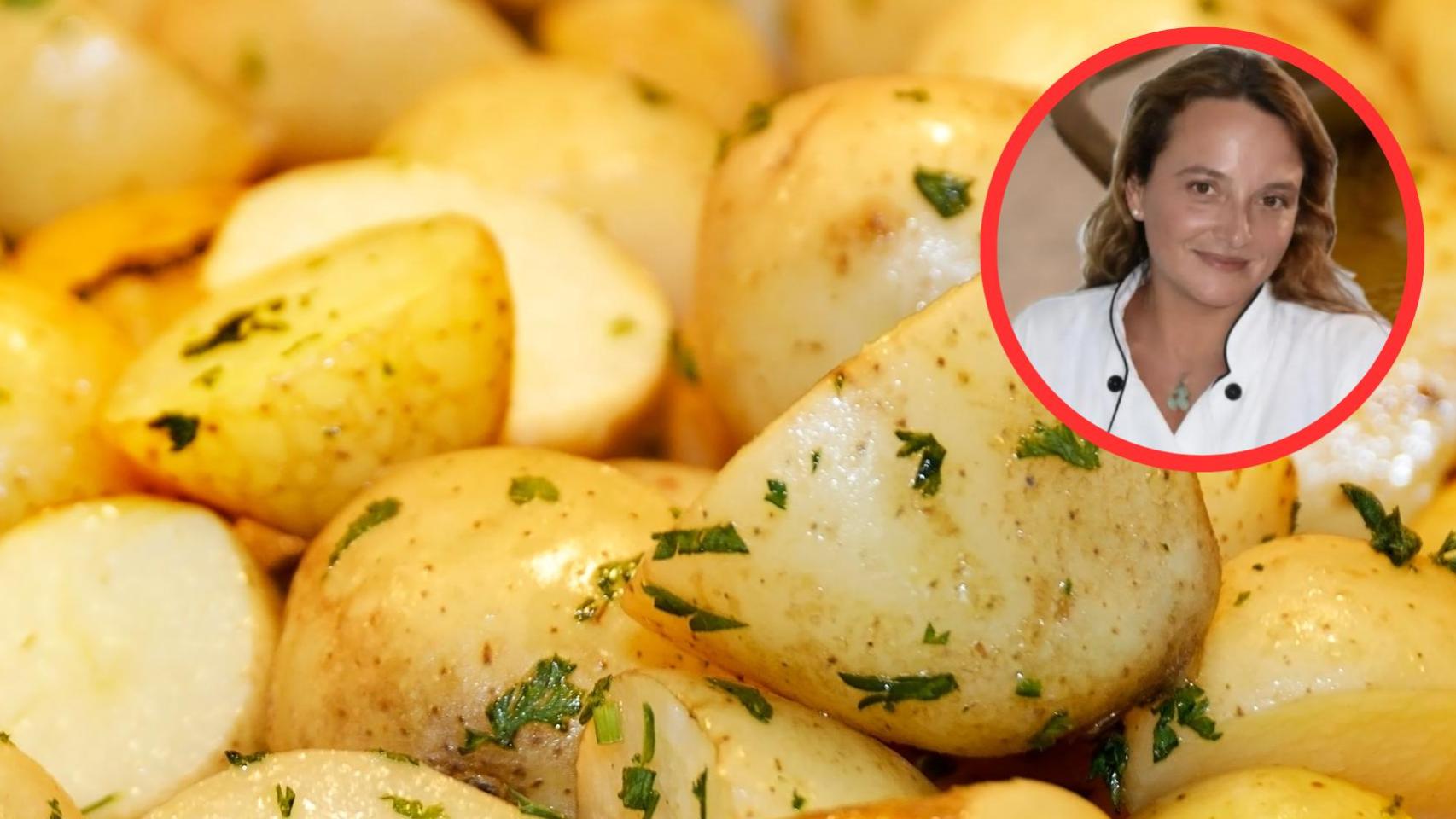 María José y patatas al horno
